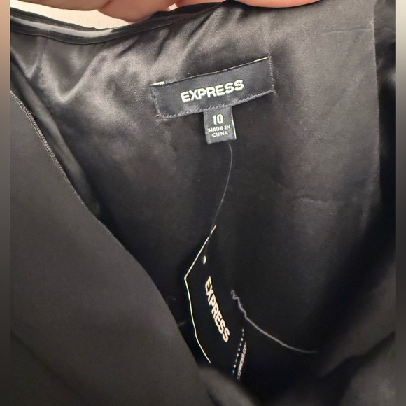 Express Black Strapless mini Dress with zipper closure - Picture 7 of 9
